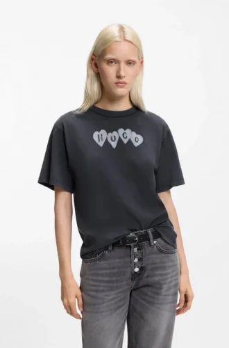 T-shirt med hjärtlogotyp i bomullsjersey