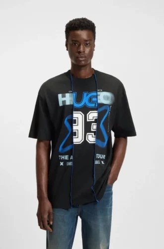 T-shirt med lager-på-lager-effekt i bomullsjersey