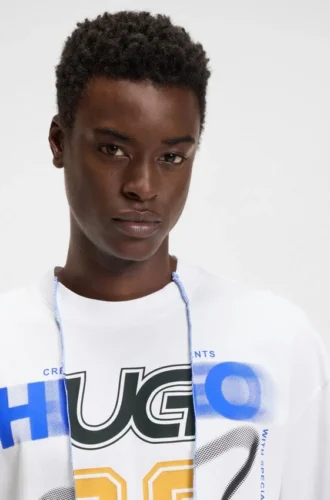 T-shirt med lager-på-lager-effekt i bomullsjersey