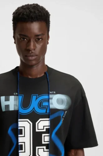 T-shirt med lager-på-lager-effekt i bomullsjersey
