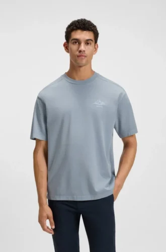 T-shirt med logodetalj i bomullsjersey