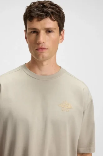 T-shirt med logodetalj i bomullsjersey