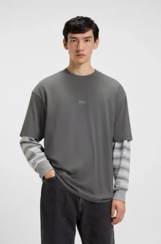T-shirt med logotryck i bomullsjersey