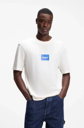 T-shirt med logotryck i bomullsjersey