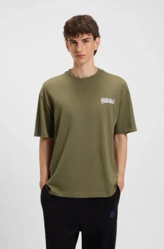 T-shirt med logotryck i bomullsjersey