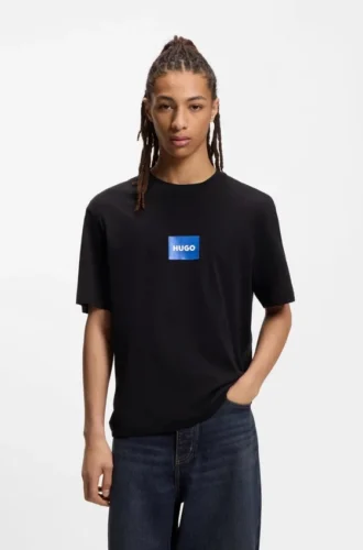 T-shirt med logotryck i bomullsjersey