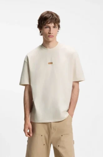 T-shirt med logotryck i bomullsjersey
