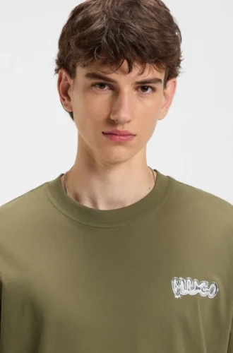 T-shirt med logotryck i bomullsjersey