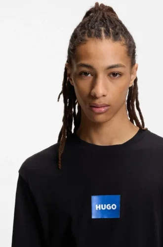 T-shirt med logotryck i bomullsjersey