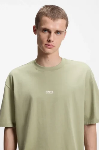 T-shirt med logotryck i bomullsjersey