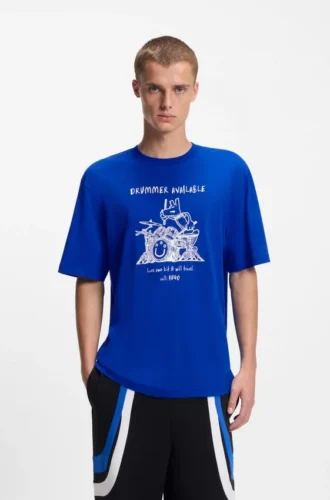 T-shirt med logotyp i bomullsjersey