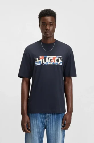 T-shirt med logotyp i bomullsjersey