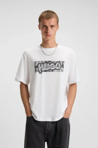 T-shirt med logotyp i bomullsjersey