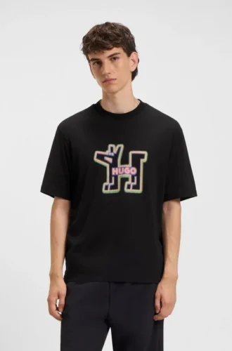T-shirt med logotyp i bomullsjersey