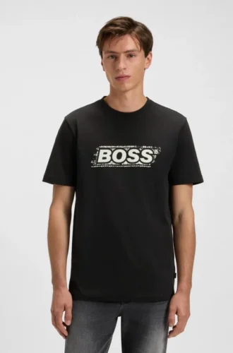 T-shirt med logotyp i bomullsjersey