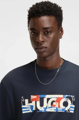 T-shirt med logotyp i bomullsjersey