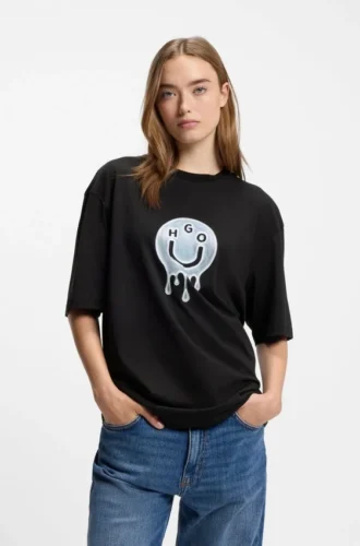 T-shirt med logotyp i bomullsjersey