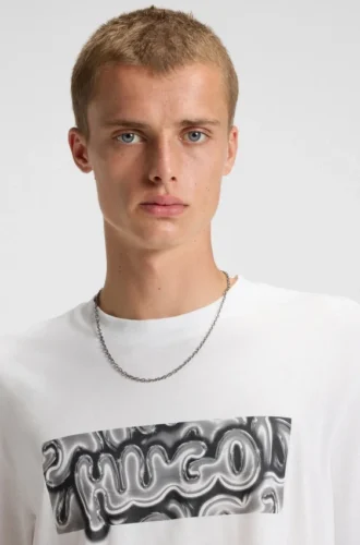 T-shirt med logotyp i bomullsjersey