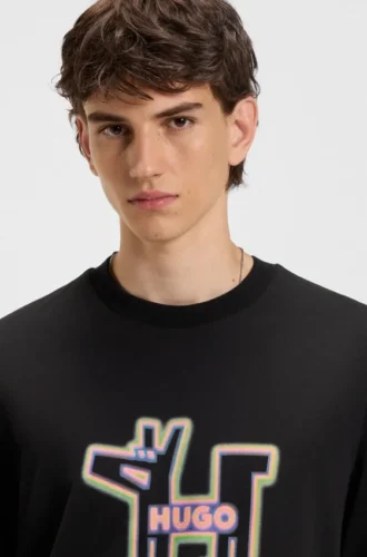 T-shirt med logotyp i bomullsjersey