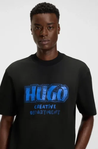 T-shirt med logotyp i bomullsjersey