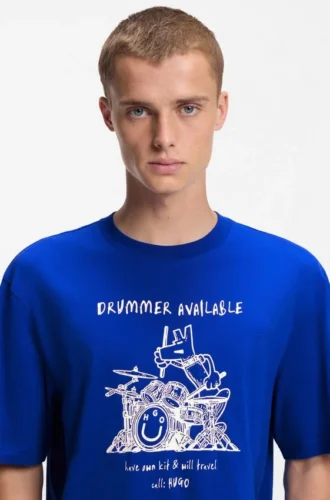 T-shirt med logotyp i bomullsjersey