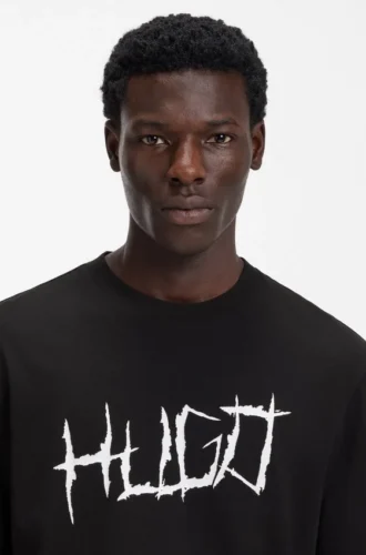 T-shirt med logotyp i bomullsjersey