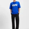 T-shirt med logotyp i bomullsjersey T-shirt med logotyp i bomullsjersey