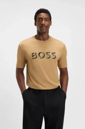 T-shirt med logotyp i merceriserad bomull