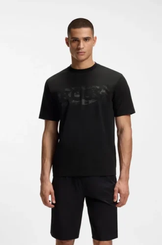 T-shirt med logotyp i stretchbomull