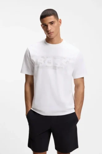 T-shirt med logotyp i stretchbomull