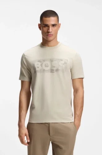 T-shirt med logotyp i stretchbomull