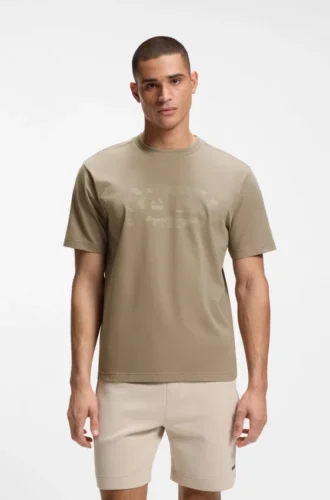 T-shirt med logotyp i stretchbomull