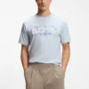 T-shirt med logotyp i stretchbomull T-shirt med logotyp i stretchbomull