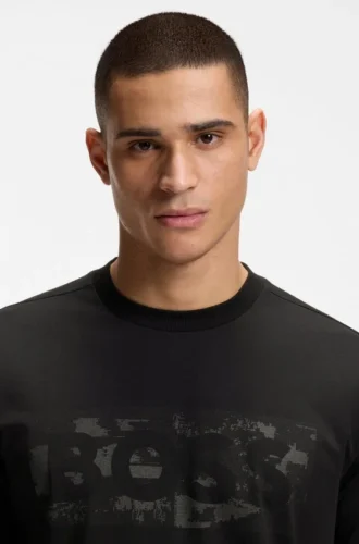 T-shirt med logotyp i stretchbomull