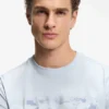 T-shirt med logotyp i stretchbomull T-shirt med logotyp i stretchbomull