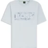 T-shirt med logotyp i stretchbomull T-shirt med logotyp i stretchbomull