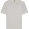 T-shirt med mikromönster i merceriserad bomull T-shirt med mikromönster i merceriserad bomull