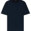 T-shirt med mikromönster i merceriserad bomull T-shirt med mikromönster i merceriserad bomull