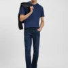 T-shirt med normal passform i merceriserad bomull