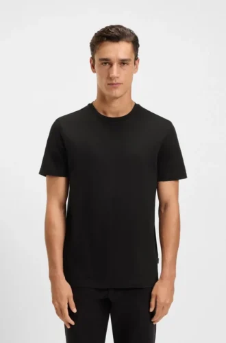 T-shirt med smal passform i merceriserad bomull