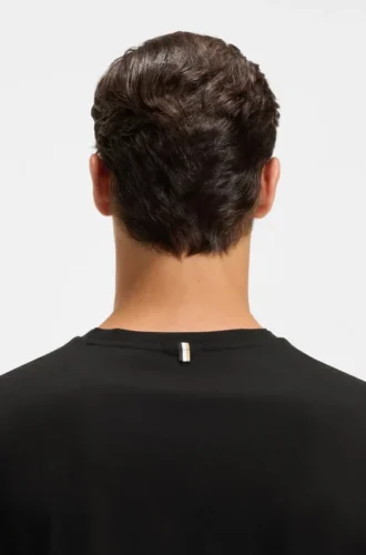 T-shirt med smal passform i merceriserad bomull