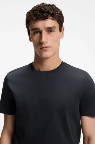 T-shirt med smal passform i merceriserad bomull