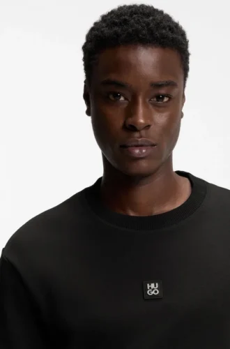 T-shirt med staplat logo i bomullsblandning