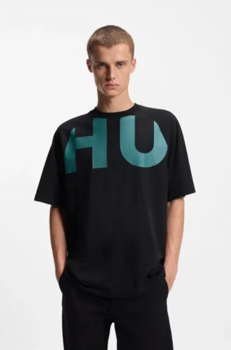 T-shirt med stort logo i bomullsjersey