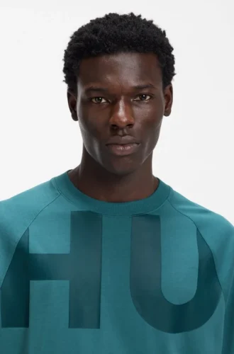 T-shirt med stort logo i bomullsjersey