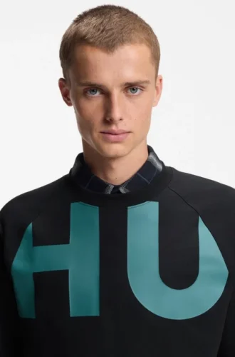 T-shirt med stort logo i bomullsjersey