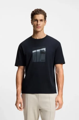 T-shirt med tennismotiv i pimabomull