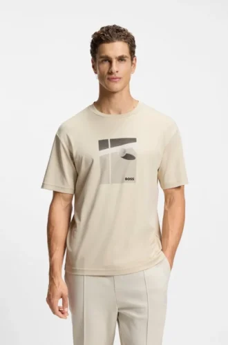 T-shirt med tennismotiv i pimabomull