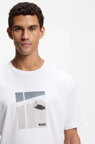 T-shirt med tennismotiv i pimabomull