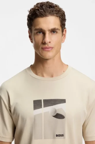 T-shirt med tennismotiv i pimabomull